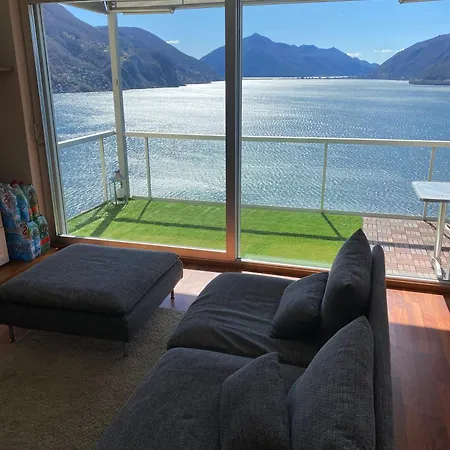 Attico Con Vista Panoramica Sul Lago - Due Camere Lugano Exterior photo